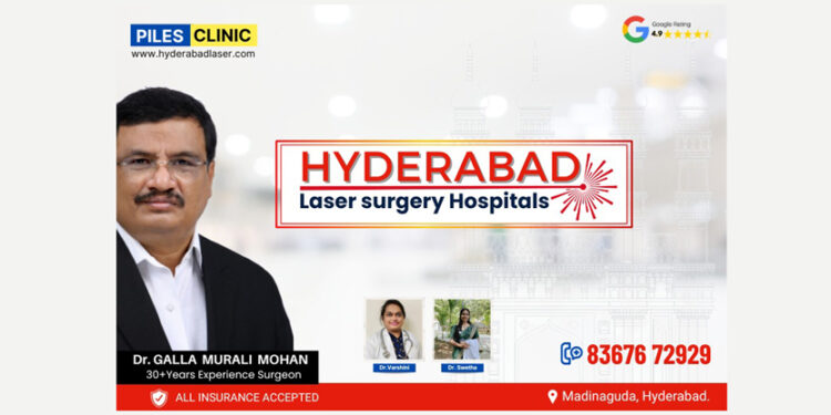 Hyderabad Laser Surgery Hospitals: Pioneering Pain-Free Piles and fistula Clinic Founded By Three Decades Experienced Doctors