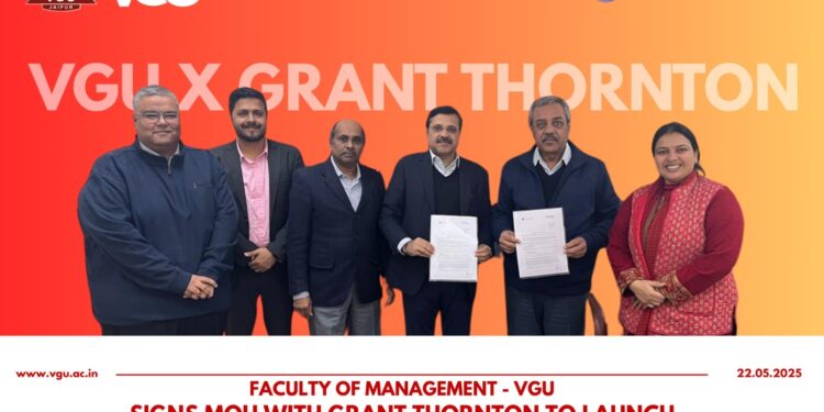 Faculty of Management at Vivekananda Global University Signs Strategic MoU with Grant Thornton Bharat LLP